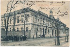 1907 Nagybecskerek, Zrenjanin, Veliki Beckerek; Római katolikus zárda. Oldal István felvétele / Röm. kath. Kloster / nunnery (ázott / wet damage)