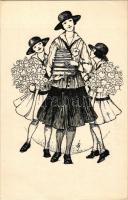 1926 Magyar Cserkészleány. Klösz Gy. és fia / Hungarian girl scout art postcard