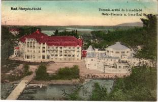 Pöstyén, Piestany; Thermia szálloda és Irma fürdő / Hotel Thermia und Irma Bad / hotel, bath, spa (r)