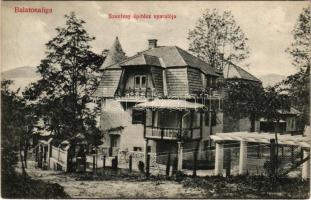 1912 Balatonaliga (Balatonvilágos), Szentesy építész nyaralója és irodájának kiadása