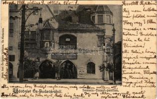 1901 Budapest XIV. Ős-Budavára, Secessio-Pezsgő pavilon, L. Francois & Cie Promontor. Sterk Izsó Ős-Igricz áruház kiadása (EK)