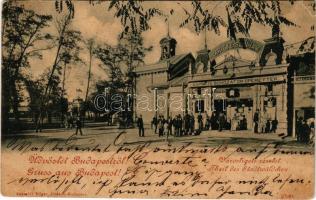 1899 (Vorläufer) Budapest XIV. Városliget, Első budapesti Variete színház, Fisch. Ferenc üzlete (EK)