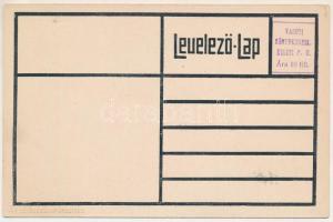 Budapest XIV. Ezredéves Emlék. Wiener Werkstätte stílusú művészlap, MÁV. Levelezőlapárusítás. litho ...