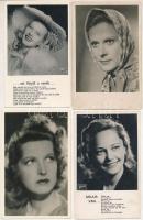 10 db régi motívum képeslap: magyar színésznők (Filmbolt kiadása) / 10 pre-1945 motive postcards: Hungarian actresses