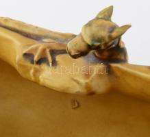 cca 1875-1880, Zsolnay kínai modorú virágtartó edény. Magastüzű mázakkal fedett kőporcelán, a kínai ...