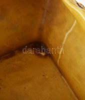 cca 1875-1880, Zsolnay kínai modorú virágtartó edény. Magastüzű mázakkal fedett kőporcelán, a kínai ...