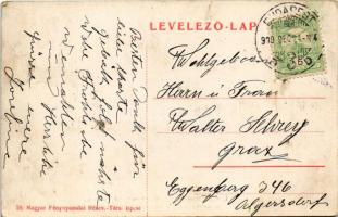 1909 Budapest II. Krámer Császárfürdő kioszkja, terasz és kert