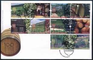 2008 Szőlőtermesztés sor párokban Mi 3334-3343 FDC-n