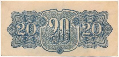Csehszlovákia 1944. 20K T:F szép papír Czechoslovakia 1944. 20 Korun C:F nice paper Krause P#47
