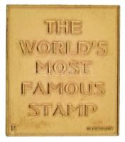 NSZK DN "Mauritius 1847 Two Pence (Kék Mauritius)" aranyozott Cu bélyegérem (24x21mm) T:AU...