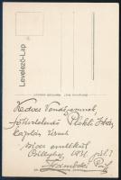 1922 Habsburg Ottó (1912-2011) trónörökös és nevelője Zsámboky Pál fotólapon, hátoldalán Zsámboky au...