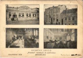 1933 Debrecen, Kemény János Kis pipa vendéglője és szállodája, étterem belső. Pető Lajos fényképész (gyűrődés / crease)