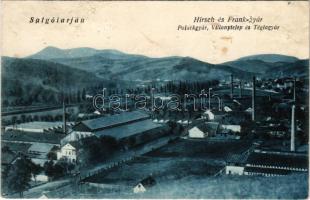 1923 Salgótarján, Hirsch és Frank gyár, palackgyár, villanytelep és téglagyár. Újlaki Ignác kiadása (szakadás / tear)