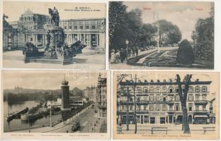 21 db RÉGI külföldi város képeslap vegyes minőségben / 21 pre-1945 European town-view postcards in mixed quality