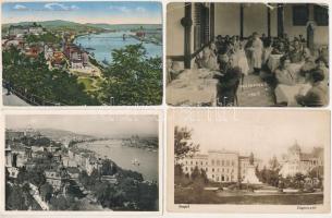 50 db régi magyar város képeslap vegyes minőségben, sok Budapest / 50 pre-1945 Hungarian town-view postcards in mixed quality