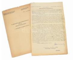 1946 A második világháborút lezáró, Magyarországgal megköttetendő békeszerződés delegációja részére szolgáló felkészítő anyag mezőgazdasági témában. Szigorúan bizalmas minősítésű, számozott példány, 93p + kísérő levél