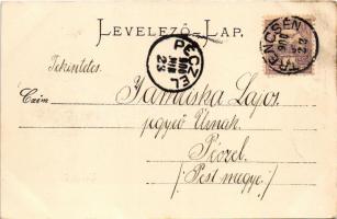 Trencsén, Trencín; várrom és villa. Gansel Lipót 130. / castle ruins and villa (EK)