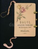 1893 "Ball Asociatiunei Transilvane din 8 Octobre 1893 in Naseudu", Bistrita (Beszterce), Tip. C. Orendi-ny. A román nemzeti ébredésben hatalmas szerepet játszó, ASTRA (Asociatia Transilvana pentru Literatura Romana si Cultura Poporului Roman/Erdélyi Egyesület a Román Irodalomért és a Román Nép Kultúrájáért) táncrendje, Naszód, 1893. okt. 8., román nyelven.