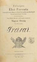 Felséges Első Ferentz Austriai Császár, Magyar, és Cseh Ország koronás királyától Posony sz. kir. városába 1825dik esztendőben, Szent Mihály havának 11-dik napjára rendeltetett Magyar Ország Gyűlésének Írásai. Második kötet. Pozsony, 1825-27. Véber S. Lajos. 455-1048 p. Félbőr kötésben gerincen ragasztással Akötetben fontos reformkori törvényekkel: Széchenyi felajánlása MTA megalapítása, Ludovika létesítése, stb     Posonban, 1808. Füskúti Landerer Mihály. [38] + XIX + 150 + [8] p. Későbbi, keménytáblás