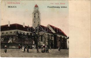 1910 Szakolca, Uhorská Skalica; Frantiskansky klástor / Ferences rendi zárda / monastery (EK)