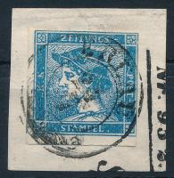 1851 Kék Hírlapbélyeg ERLAU / Blue Newspaper stamp