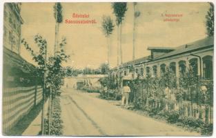 1910 Szamosújvár, Gherla; fegyintézet sétakertje, börtön. W.L. 1875. / prison garden (Rb)