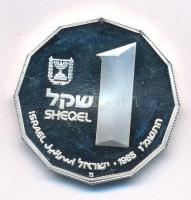 Izrael 1985. 1Sh Ag Capernaum emlékérem T:AU (PP) Israel 1985. 1 Sheqel Ag Capernaum commemorative coin C:AU (PP) Krause KM#153