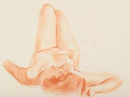 Zimbródy Gulyás (Lehmayer) Ferenc (1909-1979) grafikus, festőművész, 7 db akt rajzok. Vegyes technik...