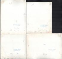 Csomafáy Ferenc: Jelenetek, 7 db pecséttel jelzett fotó az alkotó kolozsvári műterméből, fotók széle...