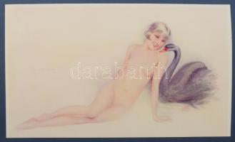 Suzanne Meunier 30 db dekoratív akt grafikája. Egy albumban. Ofszet, papír, Kb 21x31 cm Első lapon p...