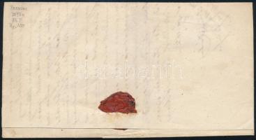 1848-as vonatkozású hivatalos levél 1kr + 2kr (mindkettő HI a típus) bérmentesítéssel "PÉCSVÁR&...