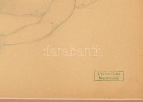 Gyenes Gitta (1888-1960): 20 db tanulmányrajz. Ceruza, papír, mindegyik hagyatéki pecséttel jelzett,...