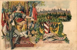 Nürnberg deutsches Turnfest Litho