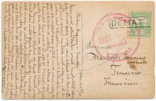 1915 Detta, Ghedu, Deta; II. számú kisegítő kórház, katonák, nővérek és orvosok csoportképe / WWI K....