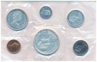 Kanada 1967. 1c - 1$ (6xklf) forgalmi sor fólia tokban T:PP Canada 1967. 1 Cent - 1 Dollar (6xdiff) ...