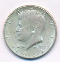 Amerikai Egyesült Államok 1964D 1/2$ Ag "Kennedy" T:AU,XF USA 1964D 1/2 Dollar Ag "Kennedy" C:AU,XF Krause KM#202