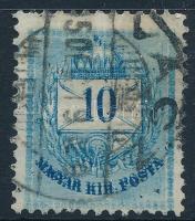 1881 10kr álkettősnyomattal / double print