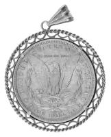 Amerikai Egyesült Államok 1883O 1$ Ag "Morgan" jelzett (0.835) Ag keretben (br.:32,86g) T:...