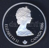 Kanada 1986. 20$ Ag "Téli olimpia-jégkorong" T:PP Eredeti exkluzív díszcsomagolásban, tanú...