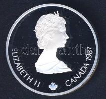 Kanada 1987. 20$ Ag "Téli olimpia-bobozás" T:PP Eredeti exkluzív díszcsomagolásban, tanúsí...