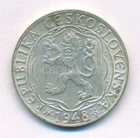 Csehszlovákia 1948. 100K Ag "600. évforduló - Károly Egyetem" T:AU Czechoslovakia 1948. 10...