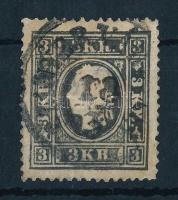 1858 3kr fekete "SZINYÉRVÁR(ALJA)"