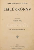 Gróf Széchenyi István emlékkönyv. Szerk.: Nyesti Pál. Bp., 1906, Uránia-ny., 139+(3) p. Kiadói, aran...