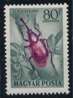 1954 Rovarok 80f elcsúszott piros színnyomattal / Mi 1358 shifted red colour. Certificate: Glatz