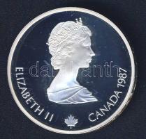 Kanada 1987. 20$ Ag "Téli olimpia-curling" T:PP Eredeti exkluzív díszcsomagolásban, tanúsí...