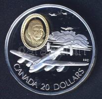 Kanada 1990. 20$ Ag "Repülés története - Lancaster" T:PP Eredeti exkluzív díszcsomagolásban!