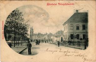 1901 Kiskunfélegyháza, Félegyháza; utca. Feuer Illés kiadása (ázott / wet damage)