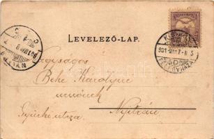 1901 Kiskunfélegyháza, Félegyháza; utca. Feuer Illés kiadása (ázott / wet damage)