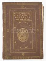 Asztalos Miklós: II. Rákóczi Ferenc és kora. Bp., 1934, Dante (Hornyánszky-ny.), 492 p.+ 32 (fekete-fehér képek) t.+ 1 (kihajtható térkép) t. Kiadói aranyozott egészvászon-kötés, kissé viseltes borítóval, ázott, kissé deformált gerinccel, helyenként kissé foltos lapokkal, lapszéli ázásnyomokkal, a kihajtható térkép sérült.