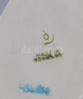 Drasche törölköző női akt, fehér mázas porcelán figura, jelzett, kis mázazási hibával, m: 19 cm